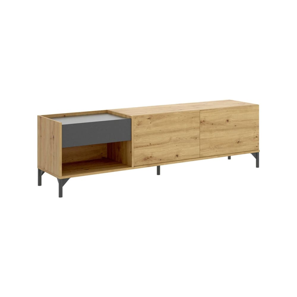 wohnli-moebel-suche-TV-Schrank-in-Eichenholzoptik-Anthrazit-164-x-39-x-49-cm Wohnli Möbelsuche - TV-Schrank in Eichenholzoptik
