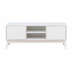 wohnli-moebel-suche-TV-Schrank-mit-2-Tueren-und-2-Regalen-aus-weissem-Spanplatten Wohnli Möbelsuche - TV-Schrank mit 2 Türen und 2 Regalen aus weißem Spanplatten