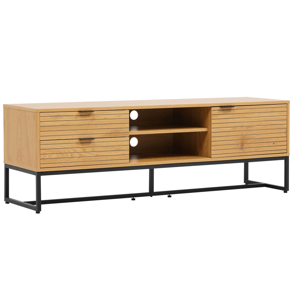 Wohnli Möbelsuche - TV-Schrank mit Melamindekor 150 cm Holz und Schwarz