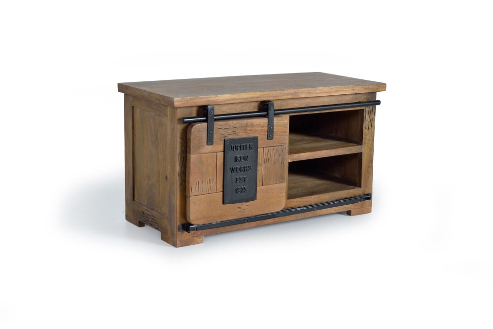 wohnli-moebel-suche-TV-SchrankKonsole-in-Akazie-mit-Metalldetails Wohnli Möbelsuche - TV-Schrank/Konsole in Akazie mit Metalldetails