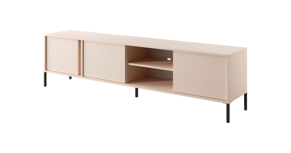 wohnli-moebel-suche-TV-Staender-Holzeffekt-Beige-LED Wohnli Möbelsuche - TV-Ständer Holzeffekt Beige LED