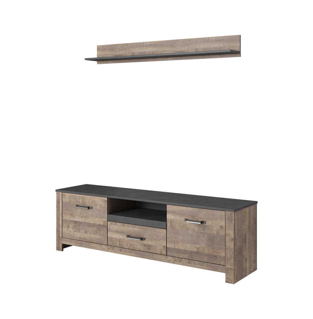 wohnli-moebel-suche-TV-Staender-Holzeffekt-Creme-und-Grau Wohnli Möbelsuche - TV-Ständer Holzeffekt Creme und Grau