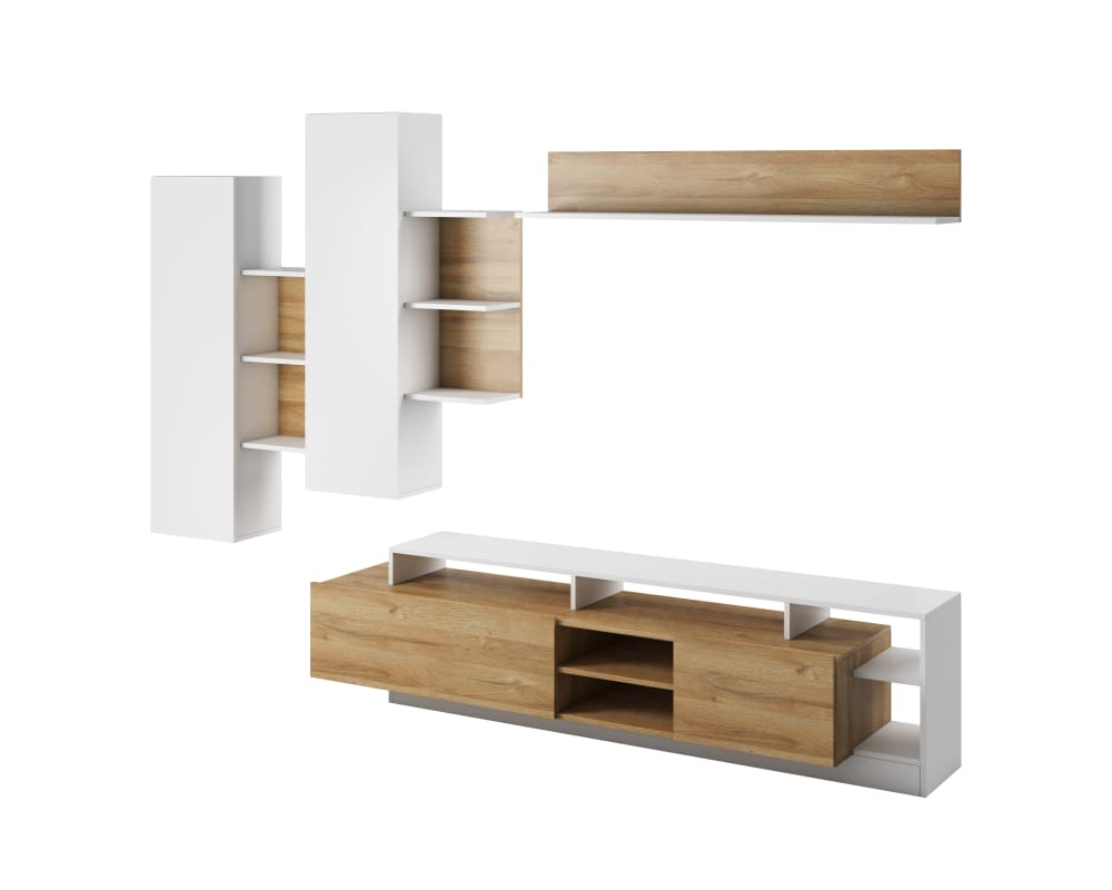 wohnli-moebel-suche-TV-Staender-Holzeffekt-Creme-und-Grau Wohnli Möbelsuche - TV-Ständer Holzeffekt Creme und Grau