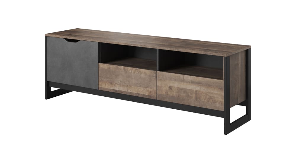 wohnli-moebel-suche-TV-Staender-Holzeffekt-Creme-und-Grau Wohnli Möbelsuche - TV-Ständer Holzeffekt Creme und Grau