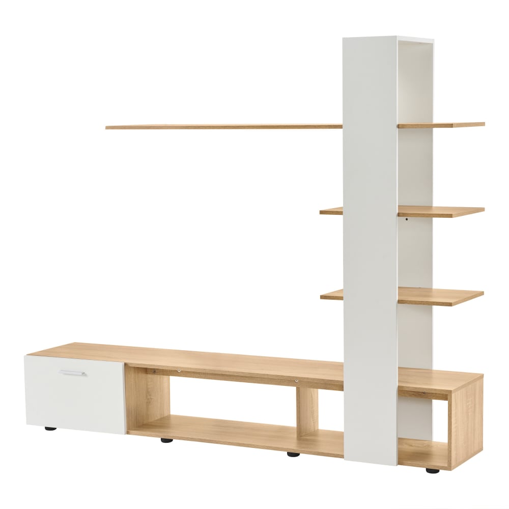 wohnli-moebel-suche-TV-Wandschrank-fuer-Das-Wohnzimmer-EicheneffektWeiss Wohnli Möbelsuche - TV-Wandschrank für Das Wohnzimmer
