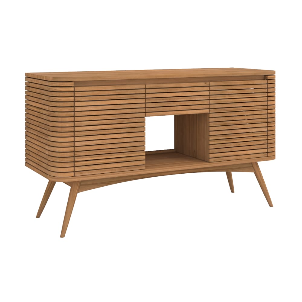 Wohnli Möbelsuche - Teakholz-Badezimmermöbel 140 cm mit einem mittleren Fach