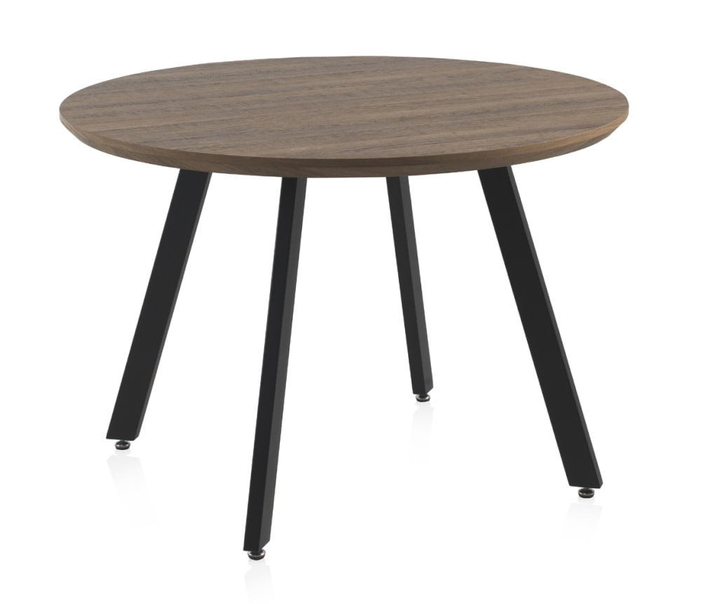 wohnli-moebel-suche-Tisch-aus-Melamin-in-Eiche-Optik-110-cm-Durchmesser Wohnli Möbelsuche - Tisch aus Melamin in Eiche-Optik