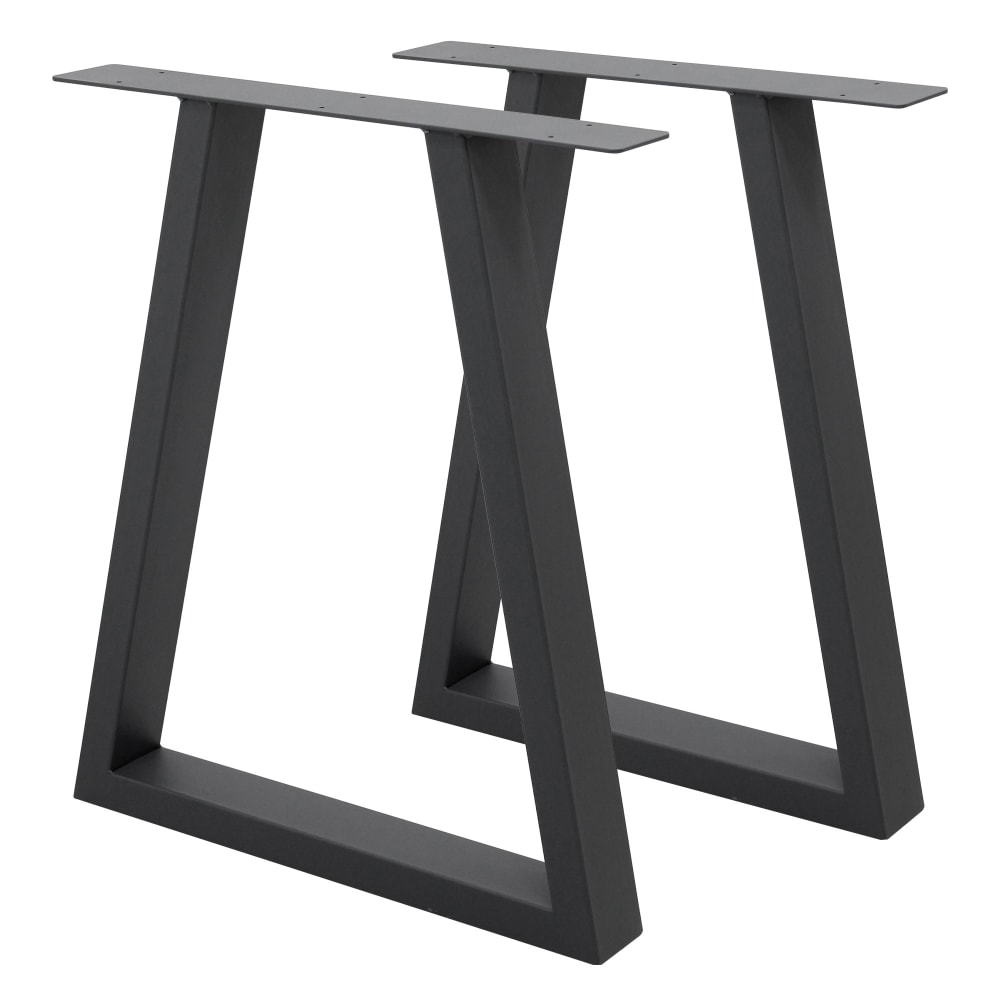 wohnli-moebel-suche-Tischbeine-2er-Set-60x72-cm-Anthrazit-Trapezfoermig-Stahl-Industrial Wohnli Möbelsuche - Tischbeine 2er Set 60x72 cm Anthrazit