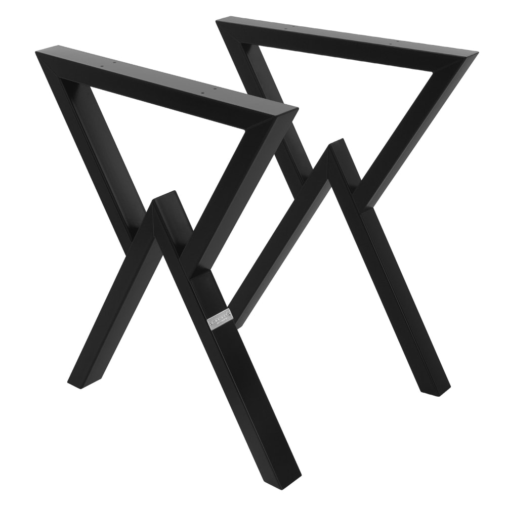 wohnli-moebel-suche-Tischbeine-2er-Set-60xH72-cm-Schwarz-X-Form-aus-Stahl-Industrial Wohnli Möbelsuche - Tischbeine 2er Set 60xH72 cm