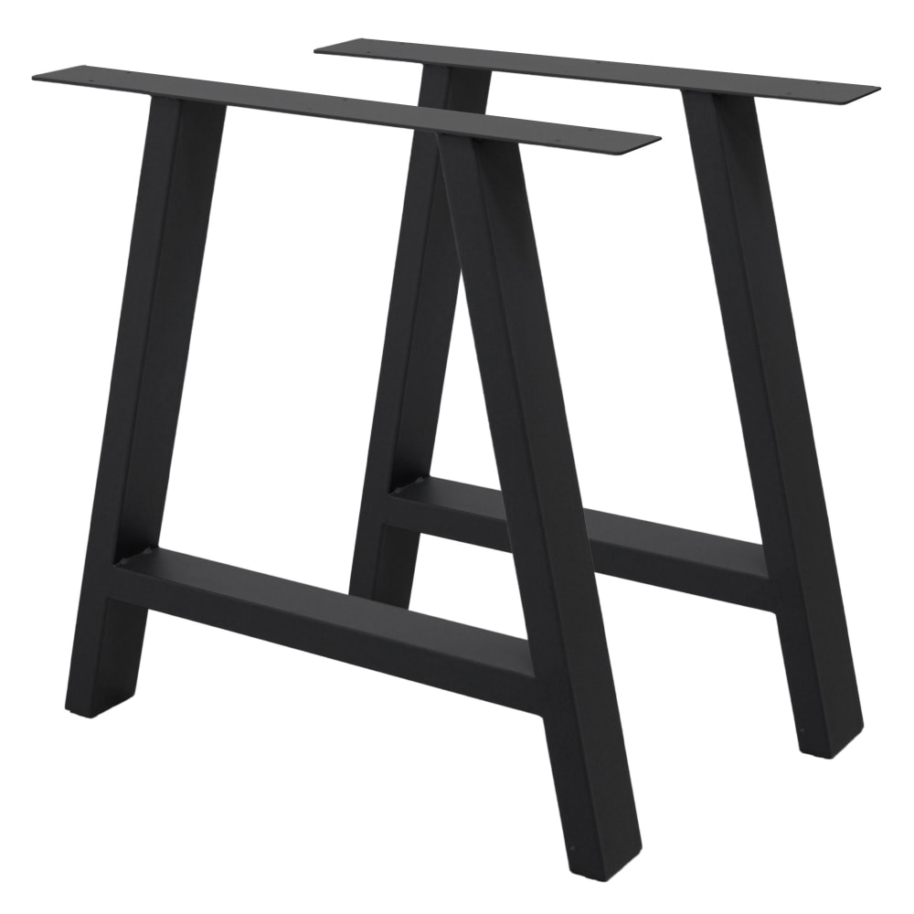 wohnli-moebel-suche-Tischbeine-2er-Set-70-x-72-cm-Schwarz-A-Form-aus-Stahl-Industrial Wohnli Möbelsuche - Tischbeine 2er Set 70 x 72 cm