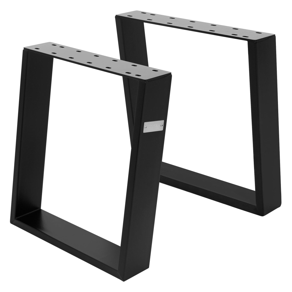 wohnli-moebel-suche-Tischbeine-2er-Set-80GRAD-schraeg-40x43-cm-Schwarz-Stahl-Industrial Wohnli Möbelsuche - Tischbeine 2er Set 80GRAD schräg 40x43 cm Schwarz Stahl Industrial
