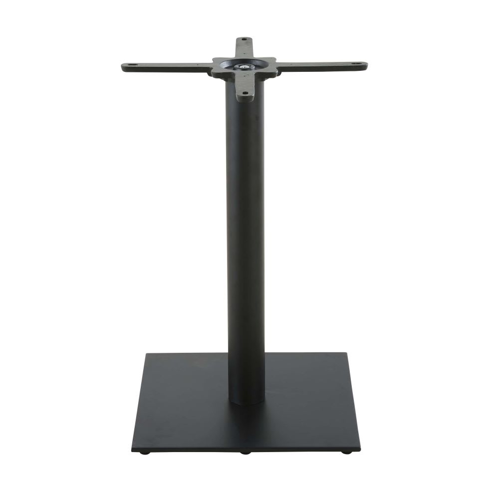 wohnli-moebel-suche-Tischfuss-fuer-gewerblich-nutzbaren-Tisch-aus-schwarzem-Metall-quadratisch-H73 Wohnli Möbelsuche - Tischfuß für gewerblich nutzbaren Tisch aus schwarzem Metall