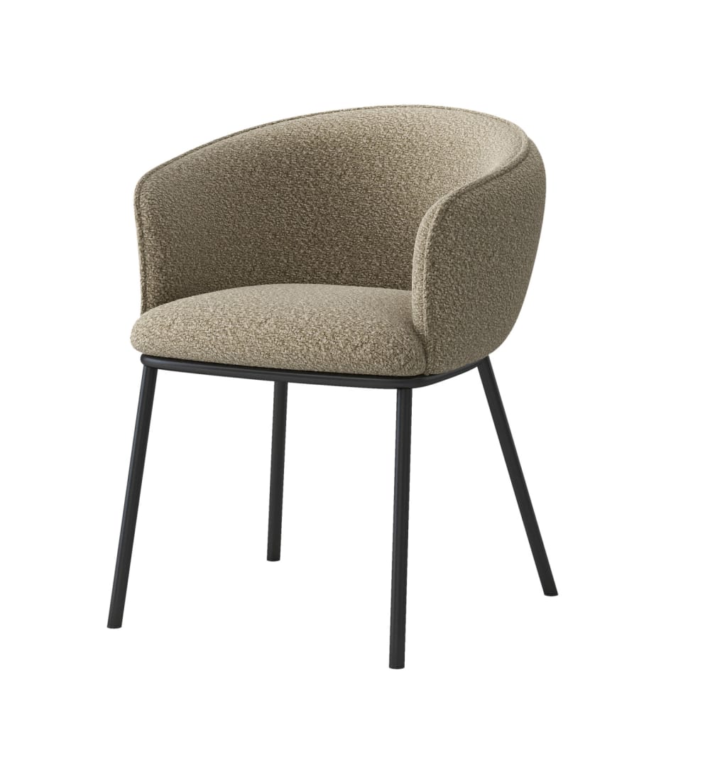 wohnli-moebel-suche-Tischsessel-aus-Boucle-Greige-Stoff-und-schwarzem-Metall Wohnli Möbelsuche - Tischsessel aus Bouclé- Greige- Stoff und schwarzem Metall