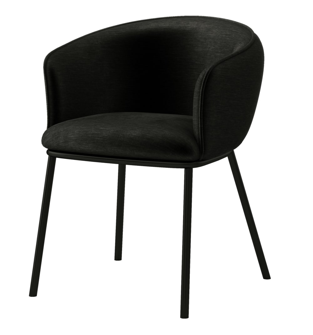wohnli-moebel-suche-Tischsessel-aus-Chenille-Stoff-und-Metall-schwarz Wohnli Möbelsuche - Tischsessel aus Chenille- Stoff und Metall