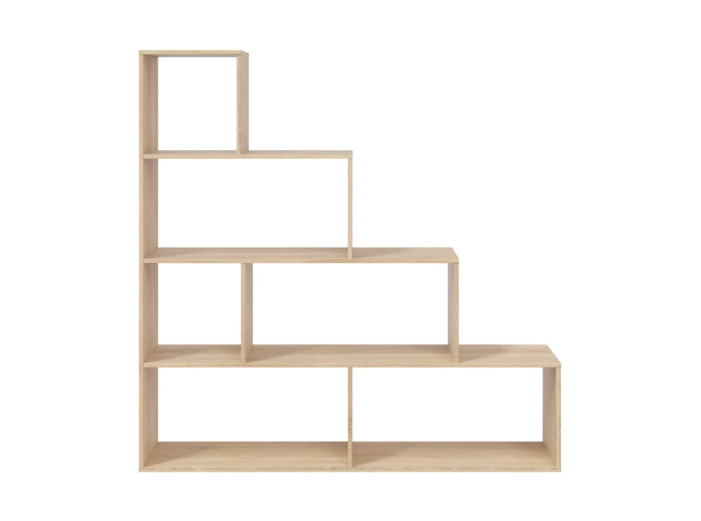 wohnli-moebel-suche-Treppenregal-mit-6-Faecher-H145-cm-Dekor-Eiche Wohnli Möbelsuche - Treppenregal mit 6 Fächer - H145 cm - Dekor Eiche