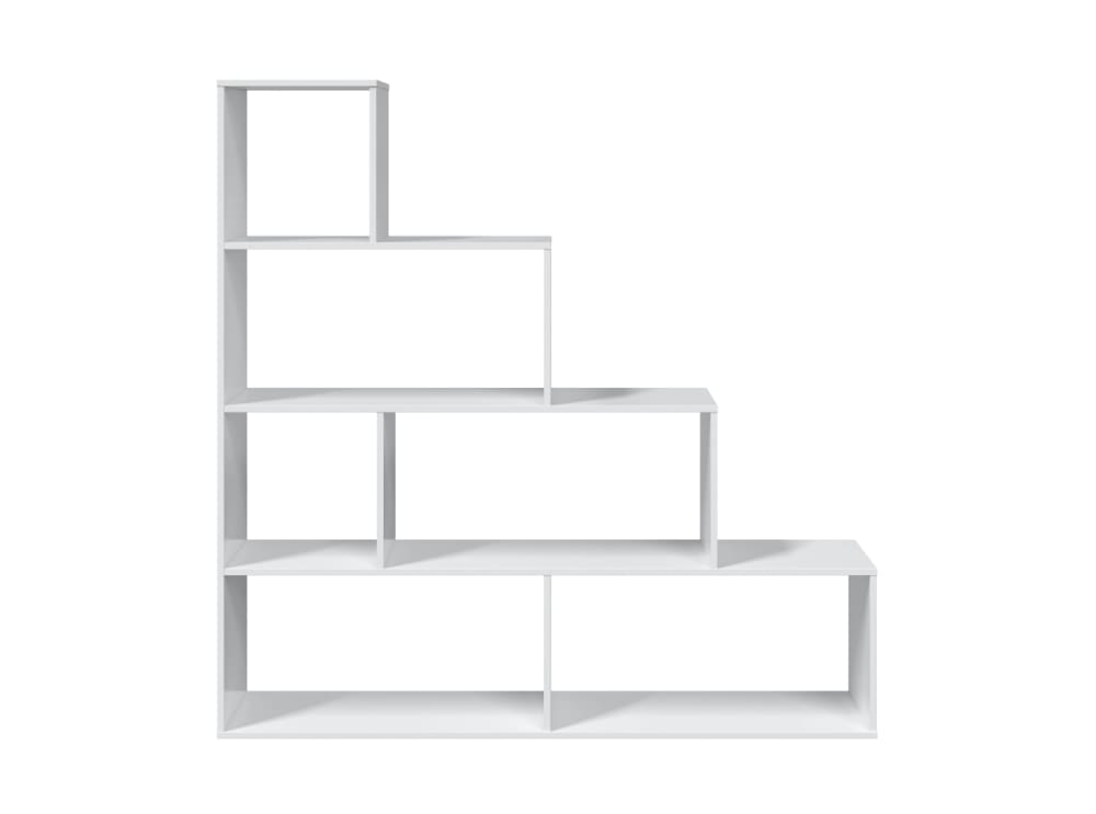 wohnli-moebel-suche-Treppenregal-mit-6-Faecher-H145-cm-Weiss Wohnli Möbelsuche - Treppenregal mit 6 Fächer - H145 cm - Weiß