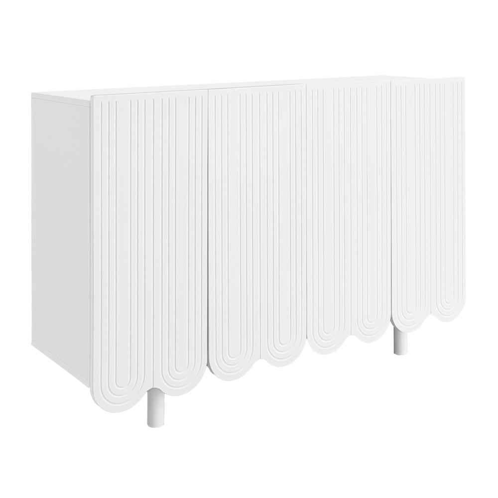 Wohnli Möbelsuche - Tropfenförmiges Sideboard mit Profilierten Türen 120*37