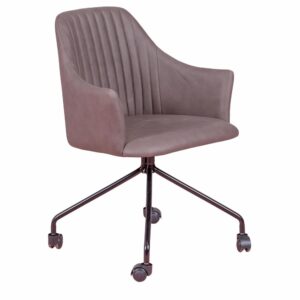 wohnli-moebel-suche-Vintage-Buerostuhl-mit-Stoffpolsterung-braun Wohnli Möbelsuche - Vintage Bürostuhl mit Stoffpolsterung