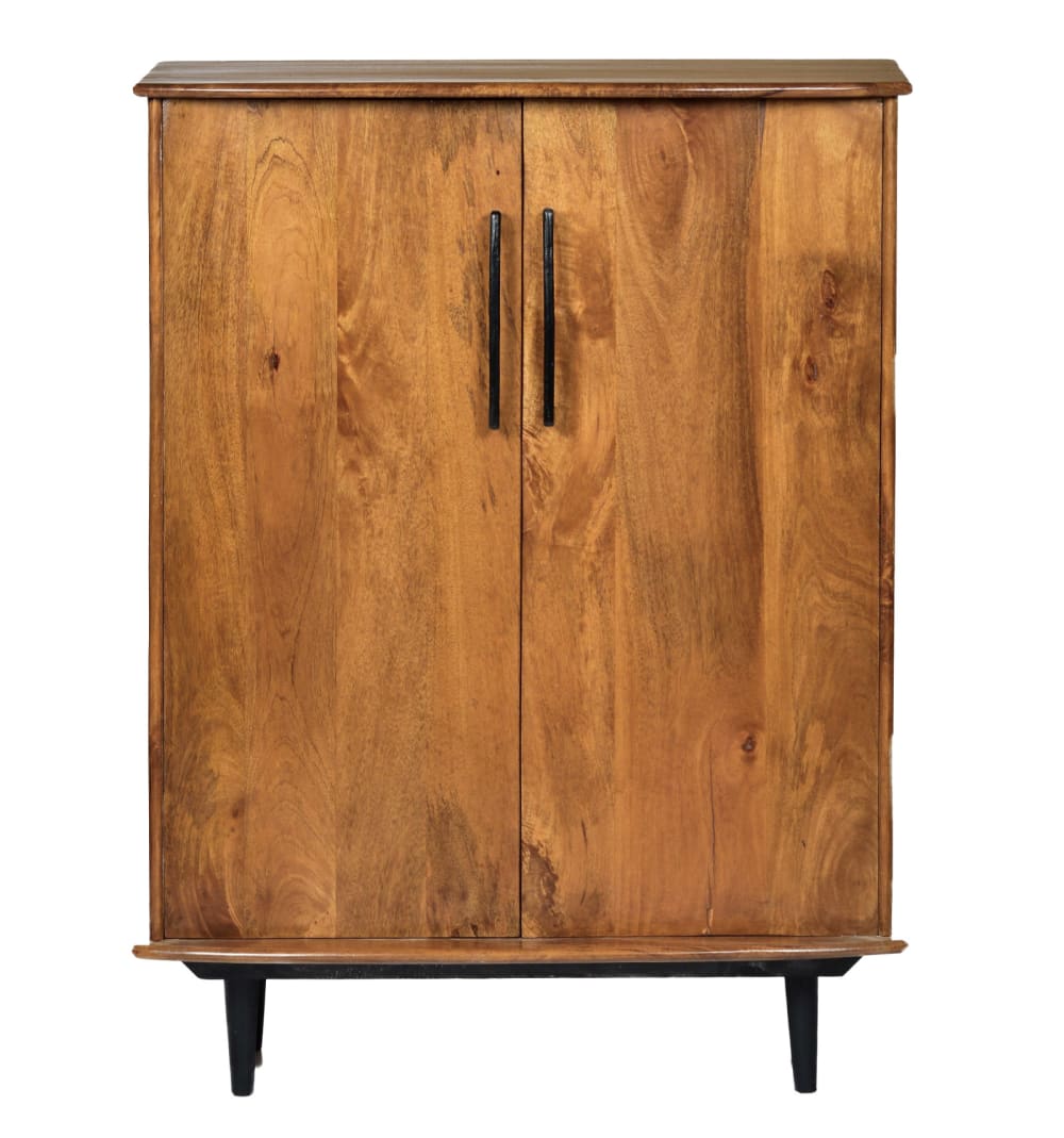 Wohnli Möbelsuche - Vintage High Sideboard 2 Türen aus massivem Mangoholz