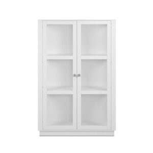 Wohnli Möbelsuche - Vitrine 4 Regale L100 cm - Arles - Weiß