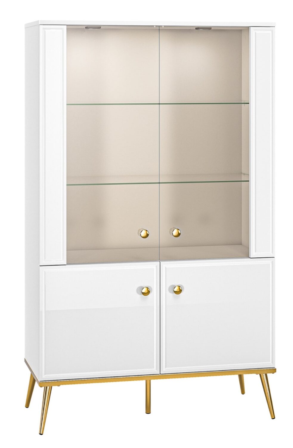 Wohnli Möbelsuche - Vitrine 4-türig mit LED