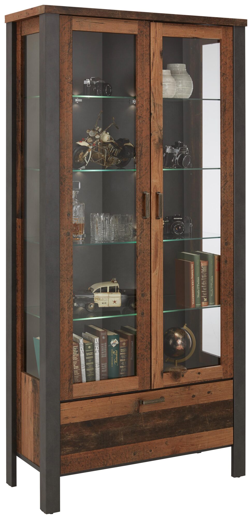 wohnli-moebel-suche-Vitrine-Cardiff-Braun Wohnli Möbelsuche - Vitrine Cardiff Braun