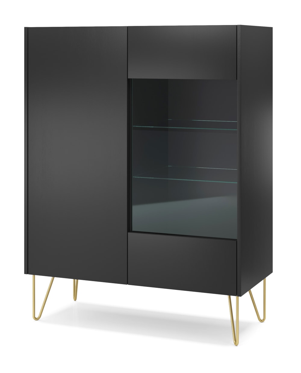 wohnli-moebel-suche-Vitrine-Holzeffekt-Schwarz-und-Gold Wohnli Möbelsuche - Vitrine Holzeffekt Schwarz und Gold