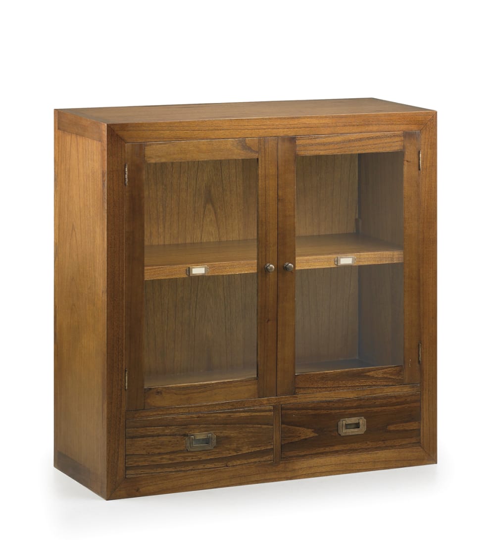 wohnli-moebel-suche-Vitrine-aus-Holz-L-90-cm-braun Wohnli Möbelsuche - Vitrine aus Holz