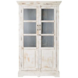 wohnli-moebel-suche-Vitrine-aus-Mangoholz-B-105cm-weiss-antik-Avignon Wohnli Möbelsuche - Vitrine aus Mangoholz