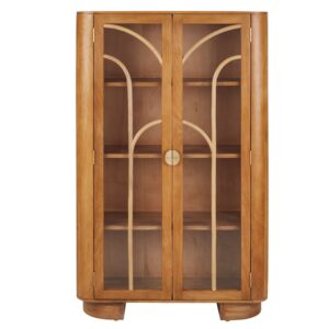 wohnli-moebel-suche-Vitrine-aus-Mangoholz-mit-Rattan-Tueren-100x167cm Wohnli Möbelsuche - Vitrine aus Mangoholz mit Rattan-Türen