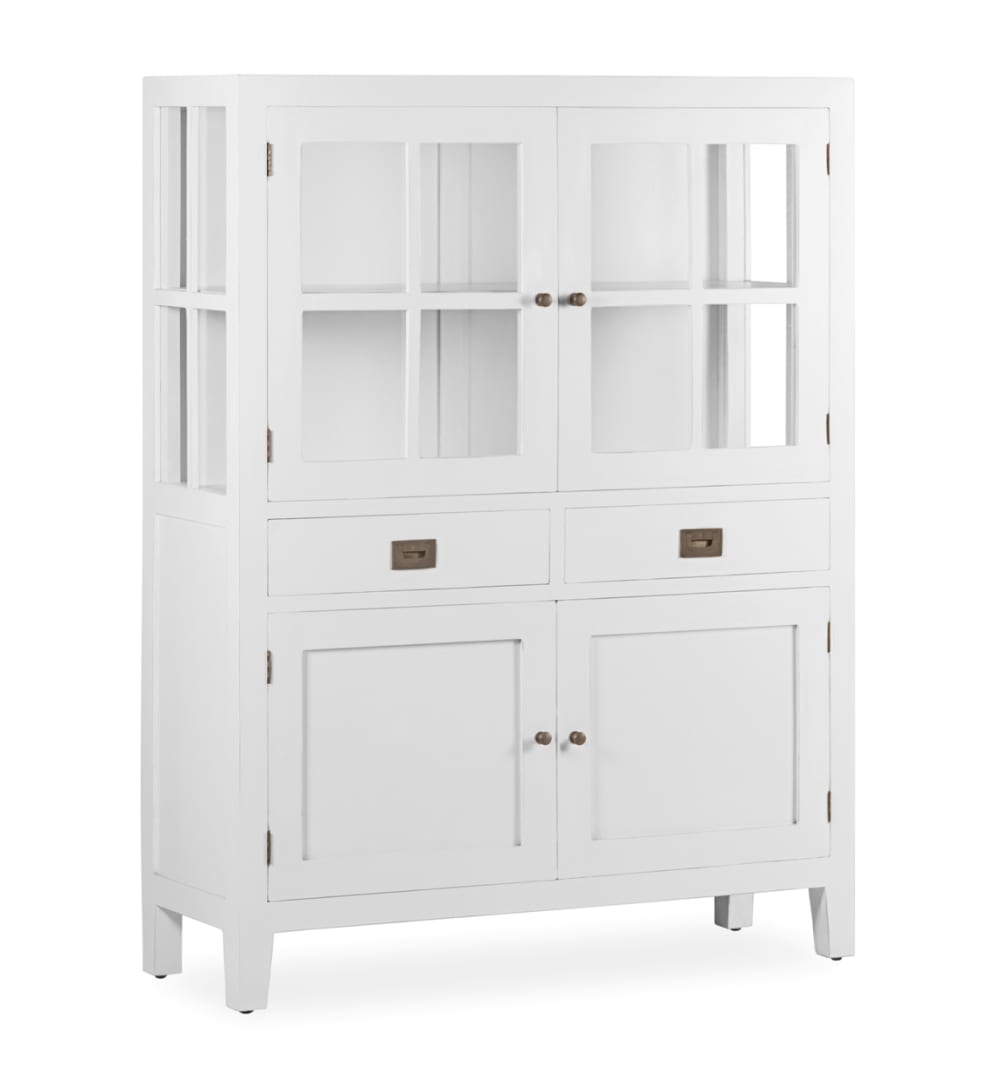 wohnli-moebel-suche-Vitrine-aus-Mindi-Holz-H-145-cm-weiss Wohnli Möbelsuche - Vitrine aus Mindi-Holz