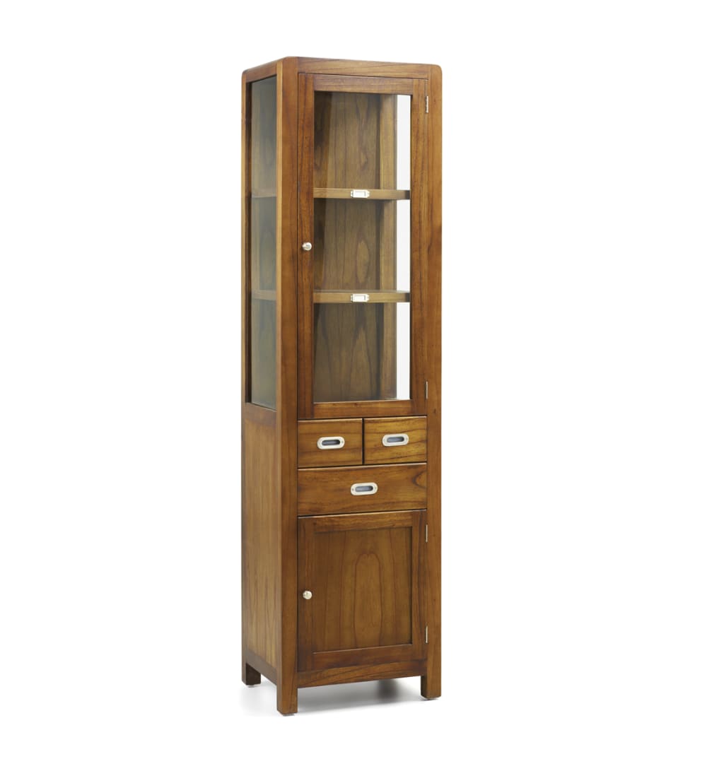 wohnli-moebel-suche-Vitrine-aus-Mindi-Holz-H-190-cm-braun Wohnli Möbelsuche - Vitrine aus Mindi-Holz