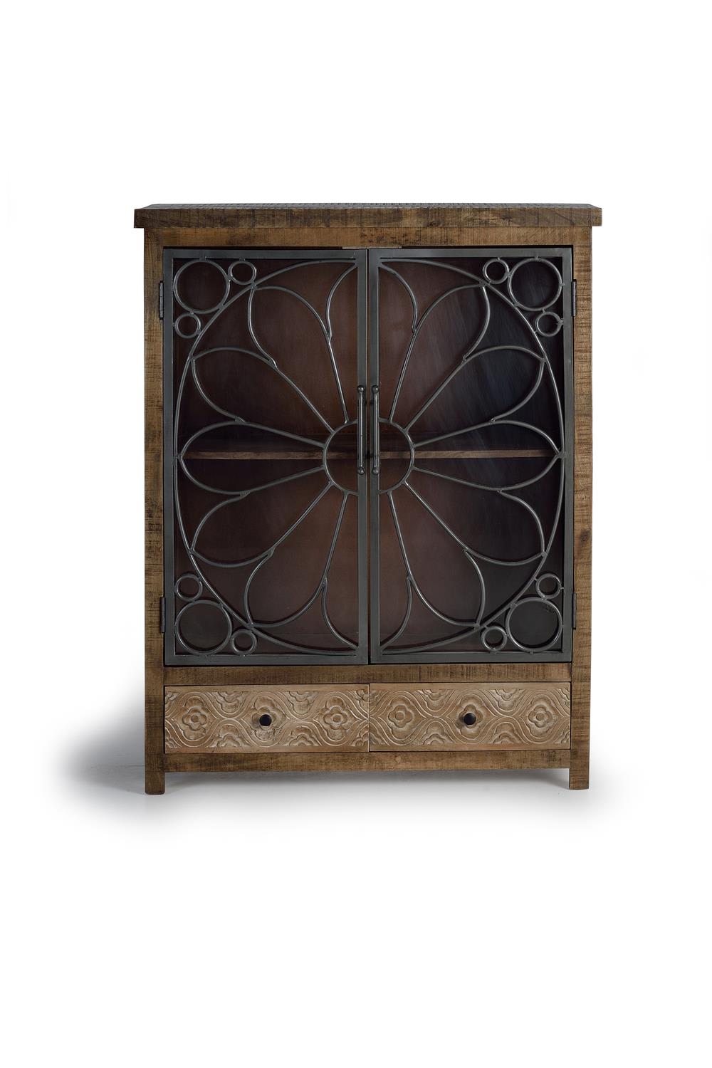 Wohnli Möbelsuche - Vitrine aus gealtertem braunem Mangoholz