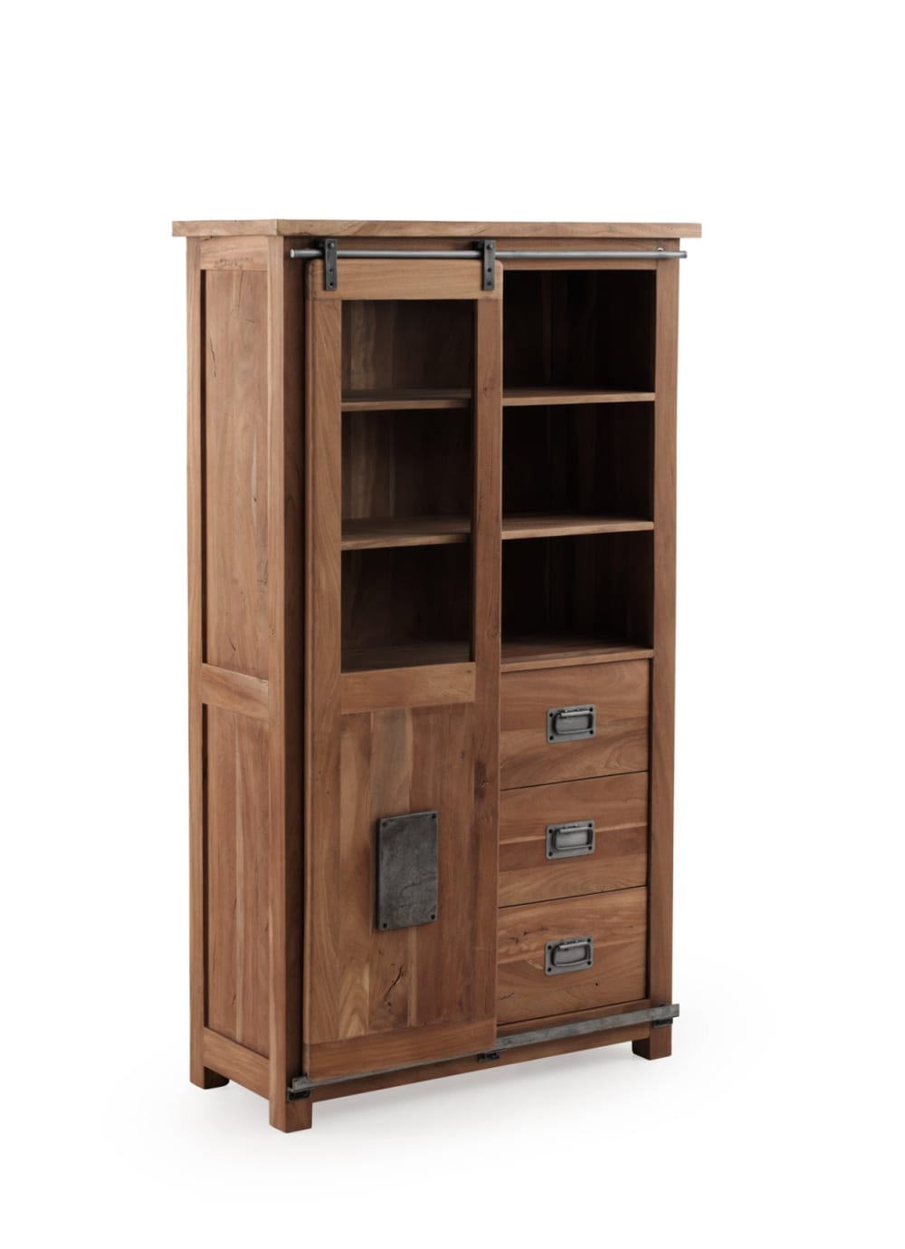 Wohnli Möbelsuche - Vitrine aus recyceltem massivem Akazienholz