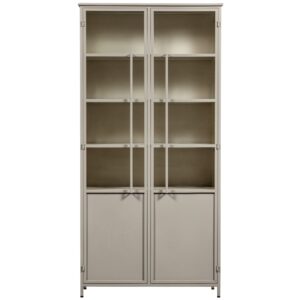 wohnli-moebel-suche-Vitrine-mit-2-Tueren-aus-Metall-Sand Wohnli Möbelsuche - Vitrine mit 2 Türen aus Metall