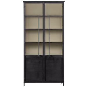wohnli-moebel-suche-Vitrine-mit-2-Tueren-aus-Metall-Schwarz Wohnli Möbelsuche - Vitrine mit 2 Türen aus Metall