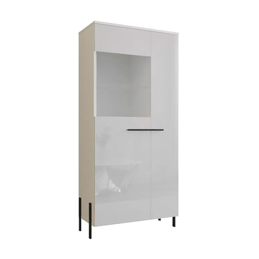wohnli-moebel-suche-Vitrine-mit-2-Tueren-aus-Spanplatte-MDF-weiss-70x40x158cm Wohnli Möbelsuche - Vitrine mit 2 Türen aus Spanplatte & MDF