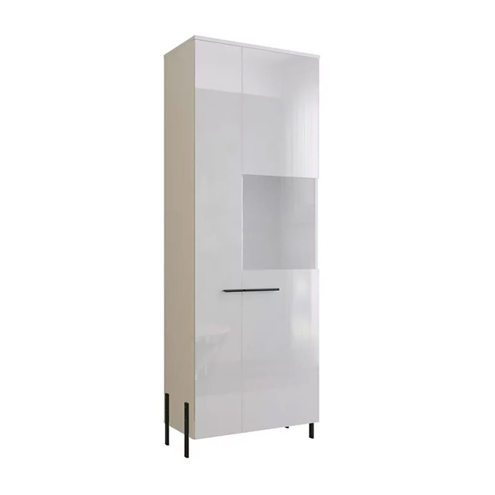 wohnli-moebel-suche-Vitrine-mit-2-Tueren-aus-Spanplatte-MDF-weiss-70x40x200cm Wohnli Möbelsuche - Vitrine mit 2 Türen aus Spanplatte & MDF