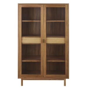 wohnli-moebel-suche-Vitrine-mit-2-Tueren-und-2-Schubladen-aus-Pflanzenfaser Wohnli Möbelsuche - Vitrine mit 2 Türen und 2 Schubladen aus Pflanzenfaser