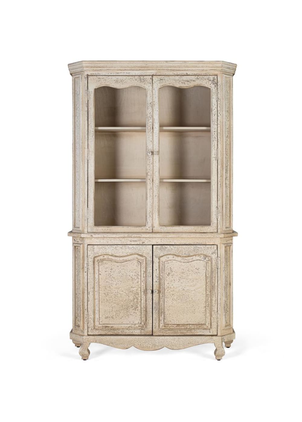 Wohnli Möbelsuche - Vitrine mit 4 Türen handgefertigt aus Mangoholz