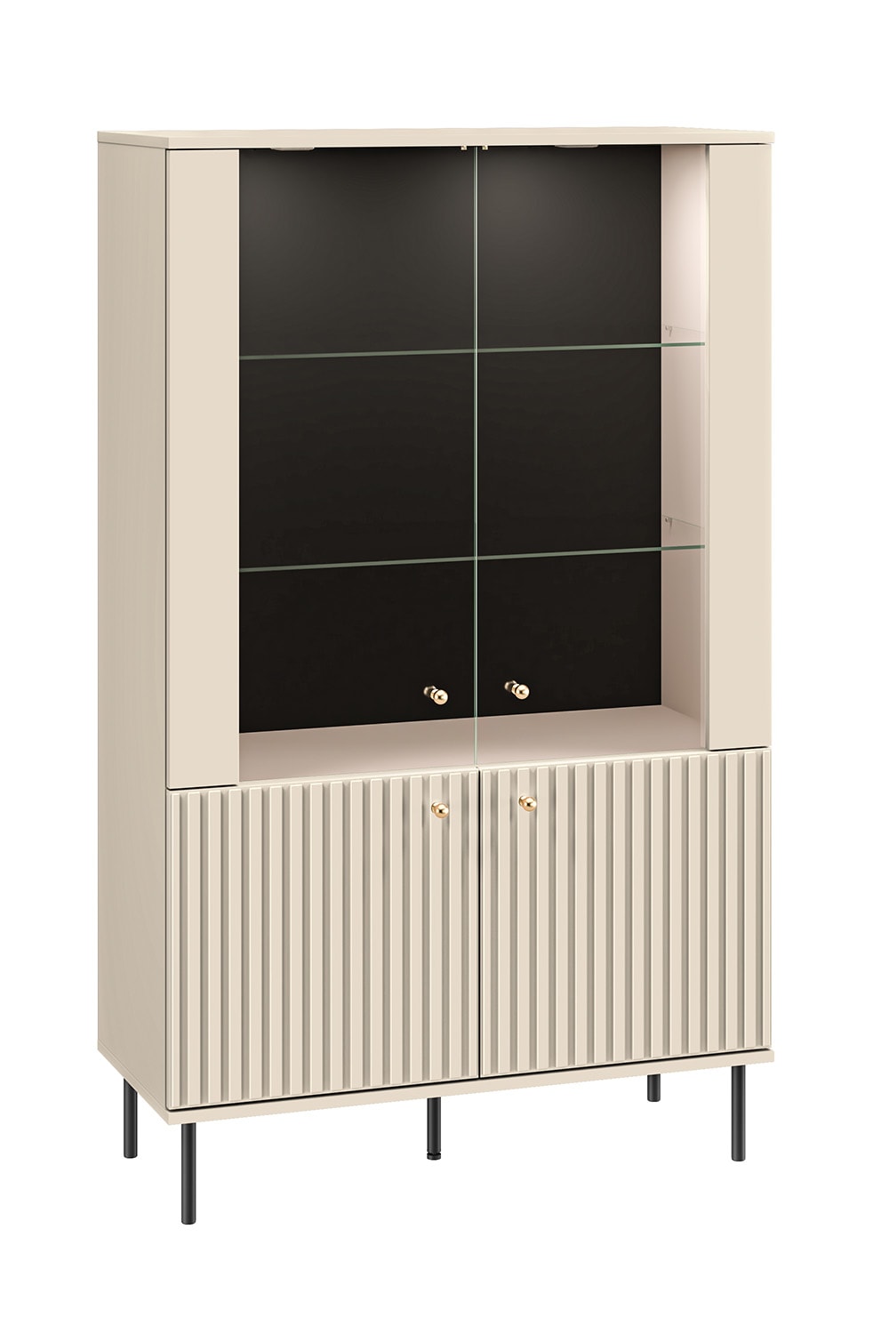 wohnli-moebel-suche-Vitrine-mit-Beleuchtung-4-Tueren-aus-MDF-92x40x151cm-kaschmir Wohnli Möbelsuche - Vitrine mit Beleuchtung & 4 Türen aus MDF
