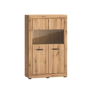 wohnli-moebel-suche-Vitrine-mit-Beleuchtung-aus-Spanplatte-MDF-92x40x144cm-evoke-eiche Wohnli Möbelsuche - Vitrine mit Beleuchtung aus Spanplatte & MDF