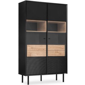 Wohnli Möbelsuche - Vitrinenschrank mit Außenseiteneinlage