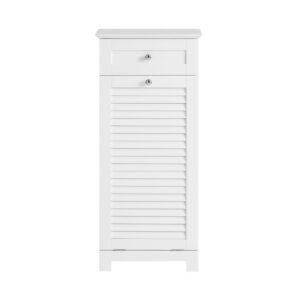 Wohnli Möbelsuche - Wäscheschrank mit ausklappbarem Wäschesäcken MDF Weiß