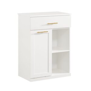 Wohnli Möbelsuche - Wäscheschrank mit ausklappbarem Wäschesäcken MDF Weiß