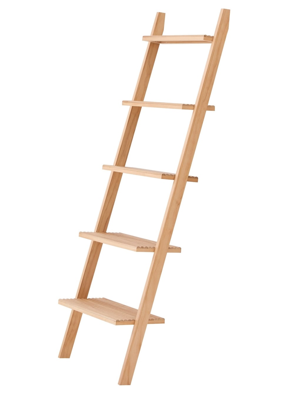 Wohnli Möbelsuche - Wandregal 5 Ebenen aus Massivholz