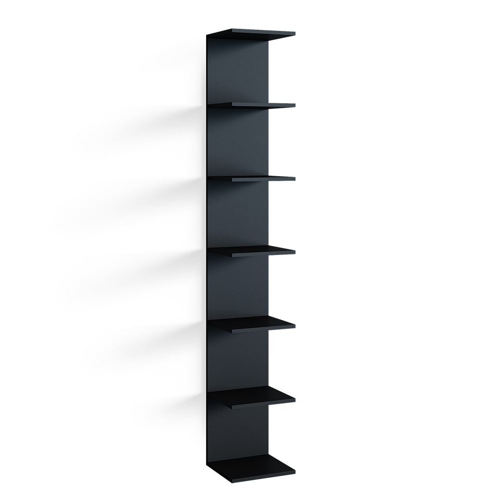 wohnli-moebel-suche-Wandregal-Schwarz-30x190cm Wohnli Möbelsuche - Wandregal Schwarz 30x190cm