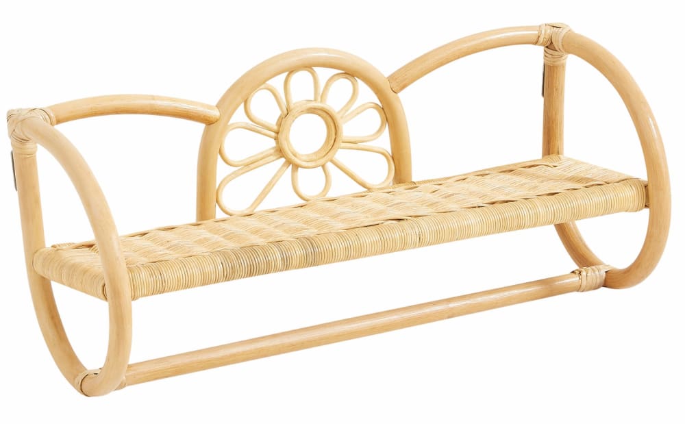 Wohnli Möbelsuche - Wandregal aus Rattan Braun