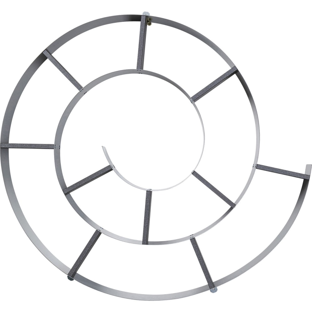wohnli-moebel-suche-Wandregal-in-Schneckenform-aus-Stahl-silber Wohnli Möbelsuche - Wandregal in Schneckenform aus Stahl