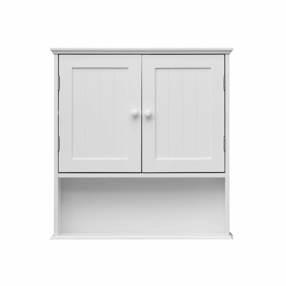 Wohnli Möbelsuche - Wandschrank mit 2 Türen und 1 Regal aus weißem MDF